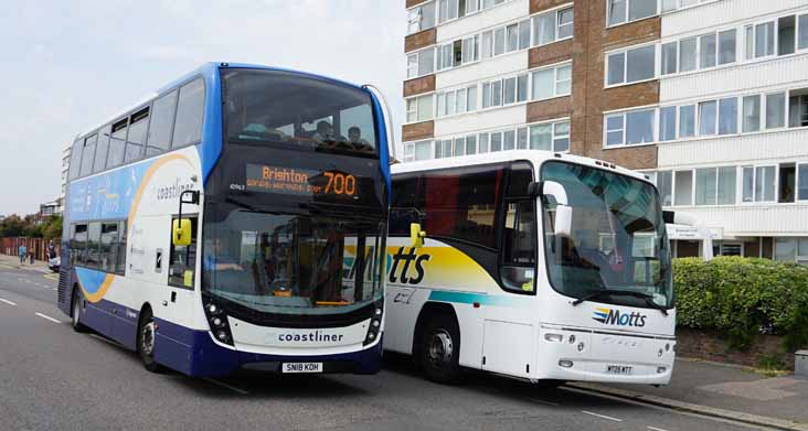 Stagecoach South ADL Enviro400MMC 10963 & Motts Volvo B12B Plaxton Panther MT05MTT